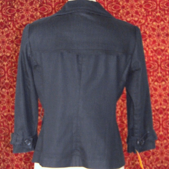 WILLIE SMITH dark blue cotton blend jacket 8✨ - Picture 6 of 7